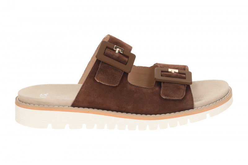 ara Kent Pantolette braun Klett Samt 12-28132