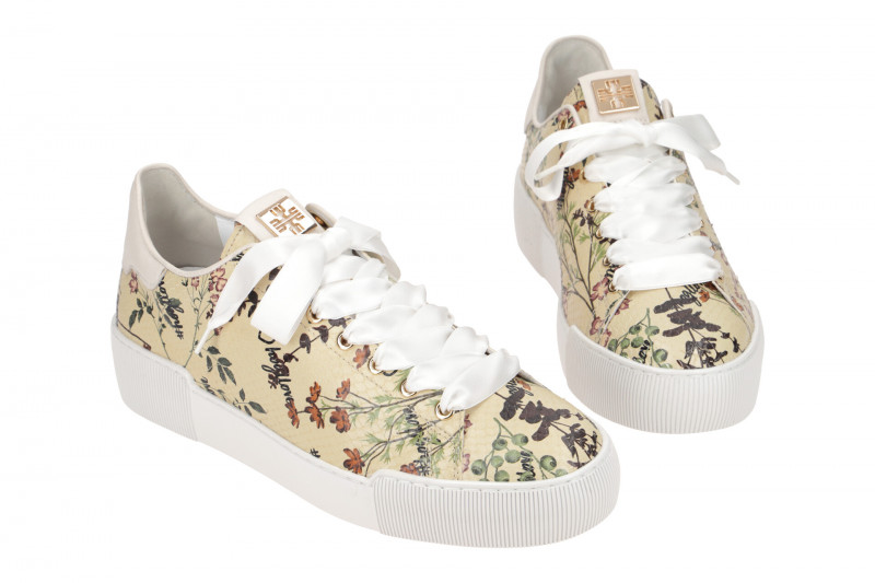 Högl Blossom Schuhe Plateau Sneakers beige Blumen