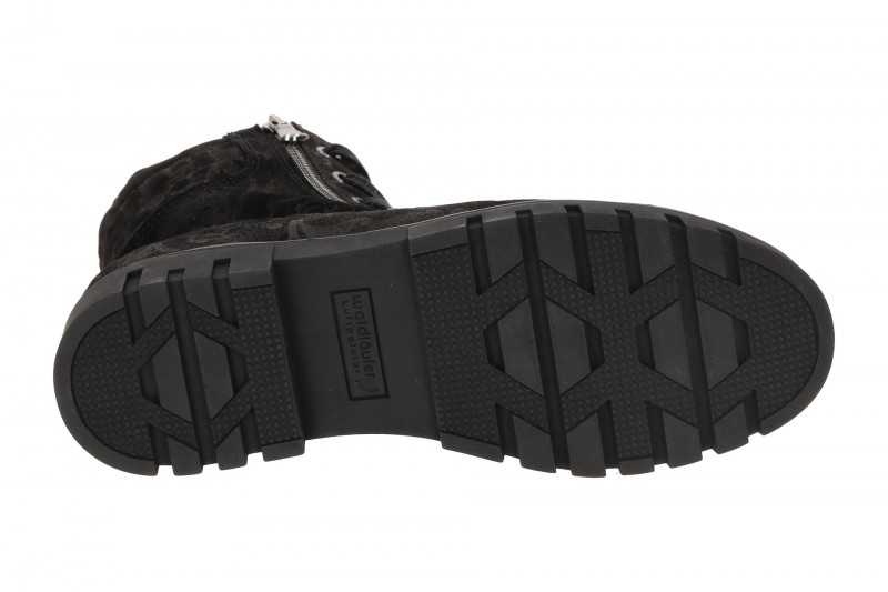 Waldläufer Serena Stiefeletten Boots schwarz Blumen H-Weite