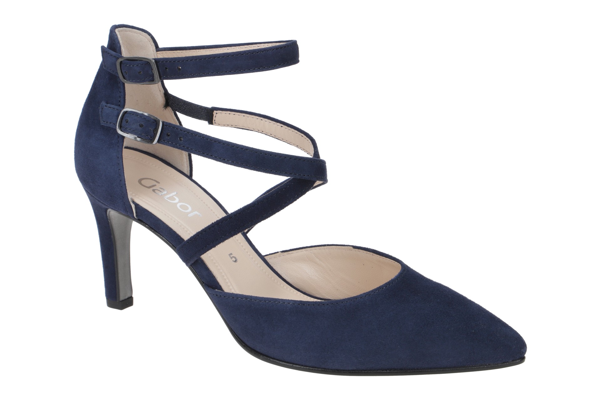 Pumps Mit Riemchen Blau