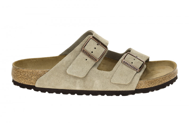 Birkenstock Arizona BS Pantolette grau taupe Normal Weit 51461