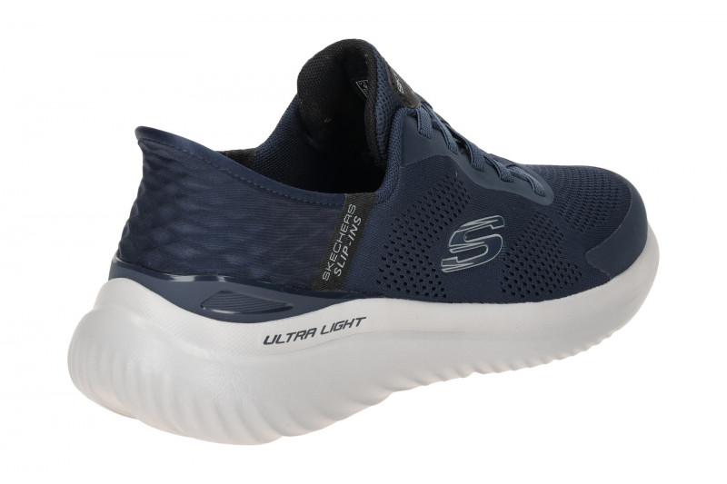 Skechers Bounder Slipper Schuhe blau SLIP-IN 232459