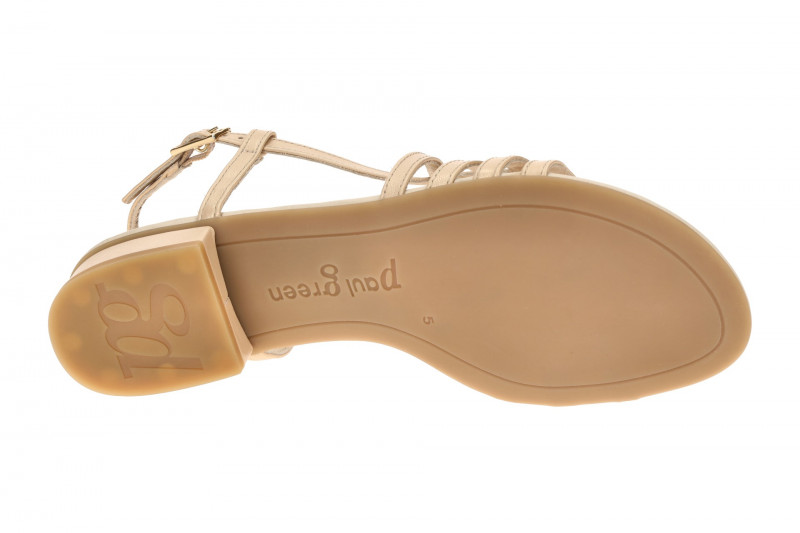Paul Green Riemchen Sandalette beige Perlmutt 7621
