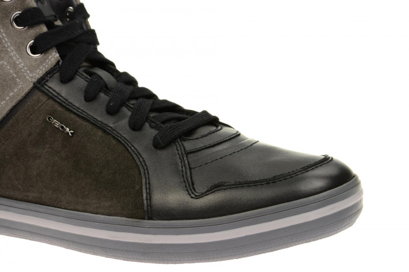 Geox Respira Box E Sneakers in schwarz dunkelgrau Herren Stiefelette