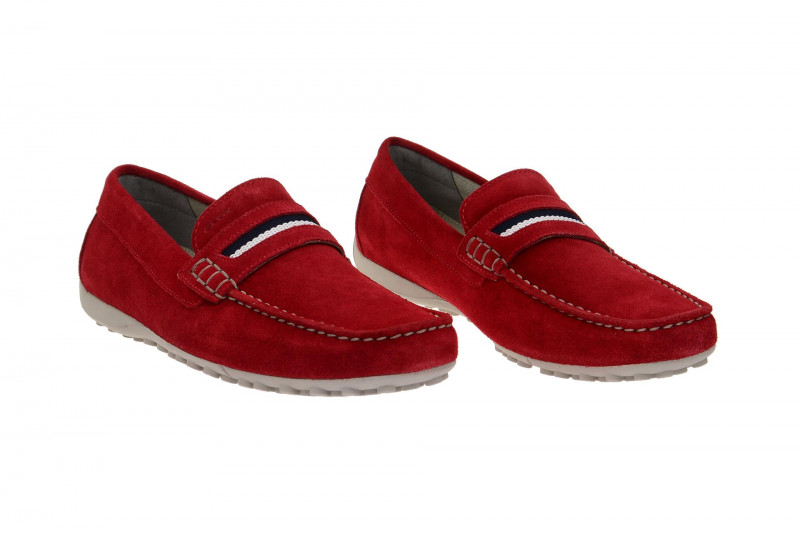 Geox Snake Mokassin Schuhe rot Slipper U5207A