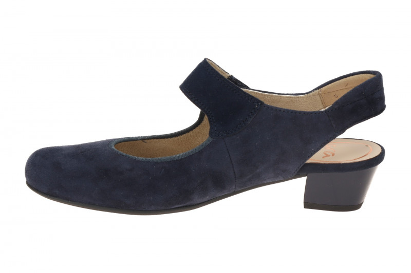 ARA Catania Sling Pumps dunkelblau Velour 12-63613