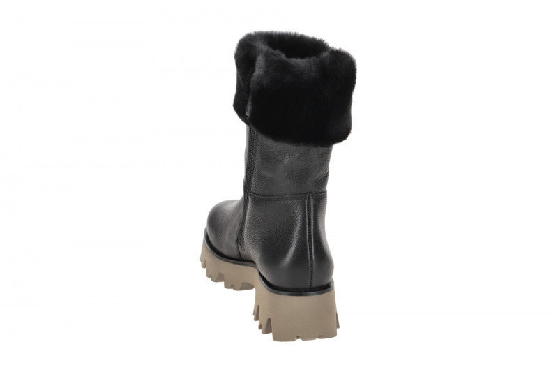 Paul Green 9148 Plateau Winter Stiefel schwarz Fellkragen