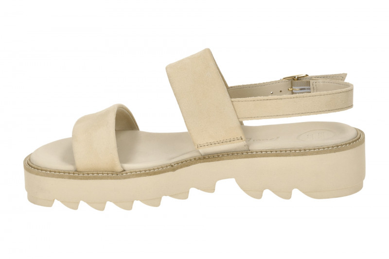 Paul Green Plateau Sandalen beige sand Velour 6214