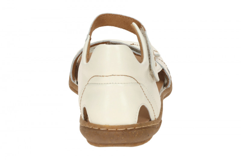 Josef Seibel Damen Sandale Caitlyn 03 weiß Klett Barfußschuhe