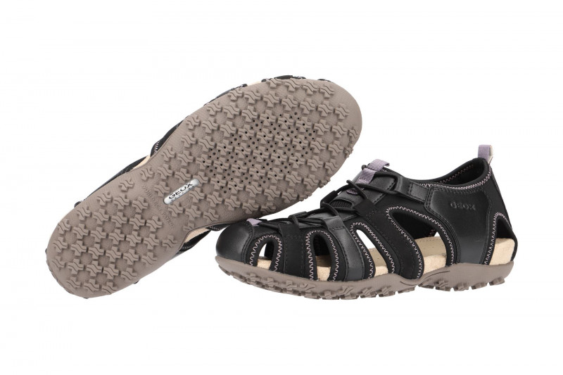 Geox Sandale Strel schwarz lila D7125U