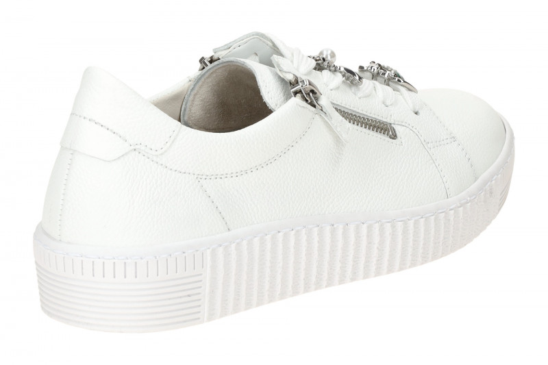 Gabor Schuhe weiß silber Sneakers Schmuck 63.339.21