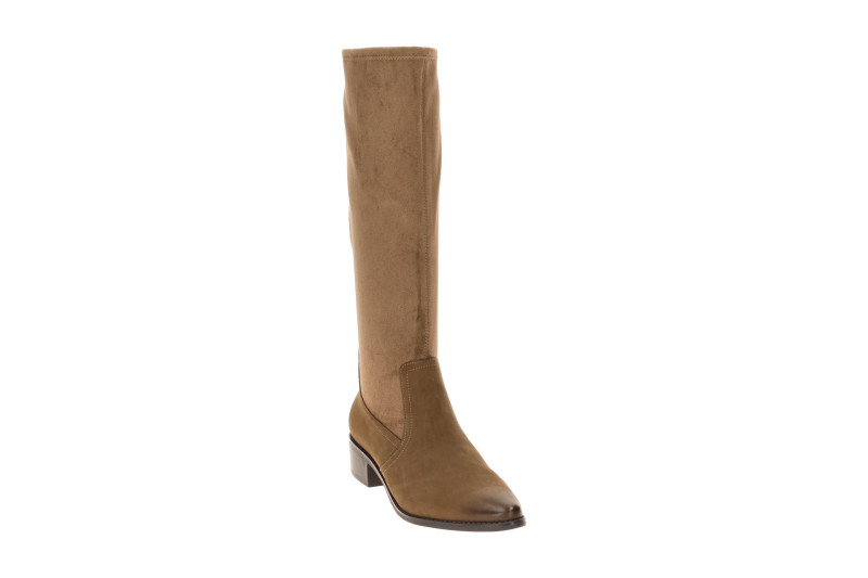Caprice Lang Schaftstiefel taupe braun Stretch 25541