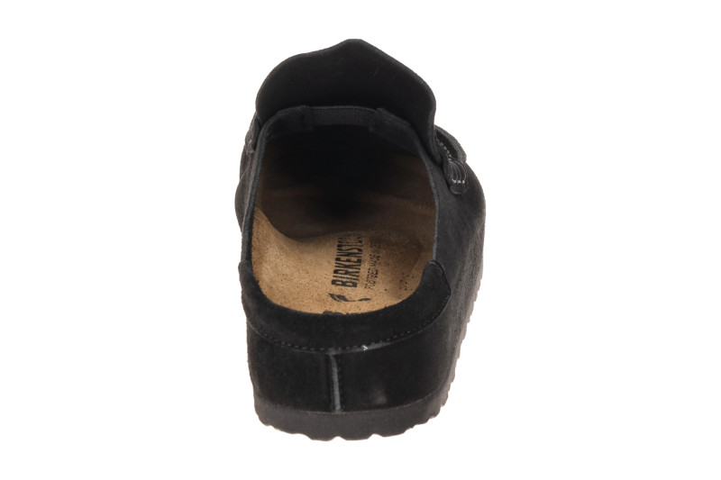 Birkenstock Naples Wrapped Mokassin Clog Pantolette schwarz Schmal-Weit