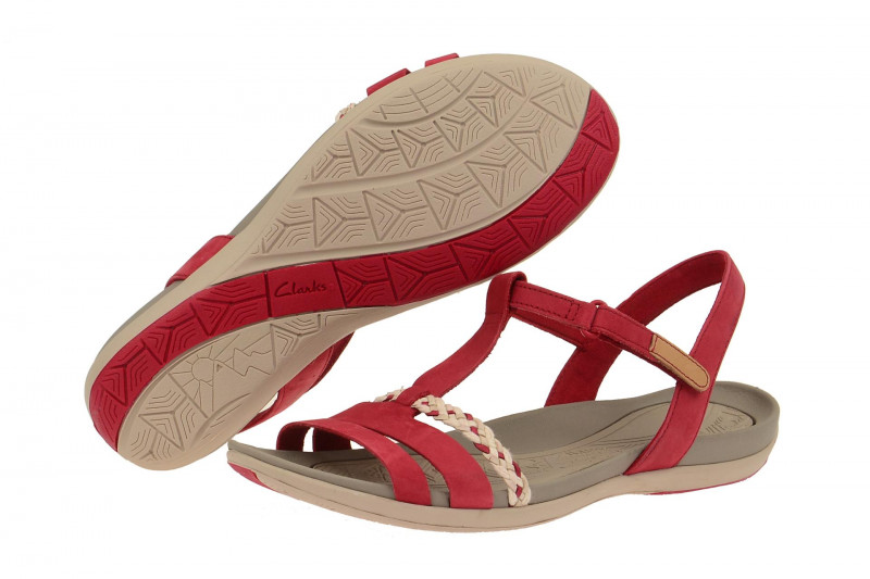 Clarks Tealite Grace Damen Sandale rot