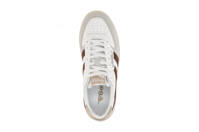 Gola Hawk Schuhe Sneakers weiß braun Damen CLB336