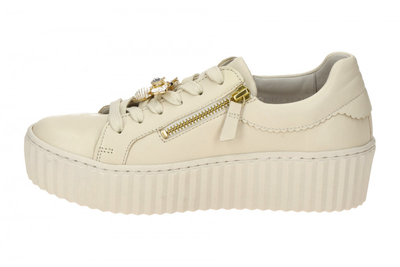 Gabor Schuhe beige Plateau Sneakers Schmuckhummel 63.201.22