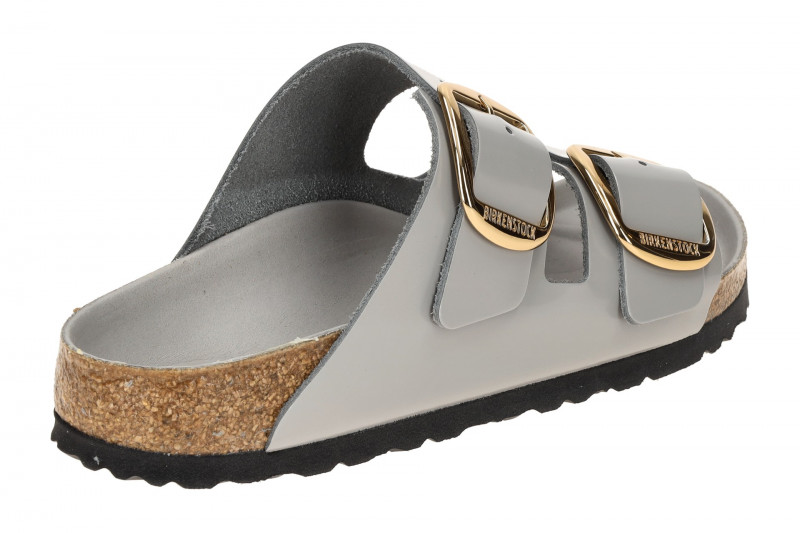 Birkenstock Arizona Big Buckle Pantolette grau SCHMAL 1029391