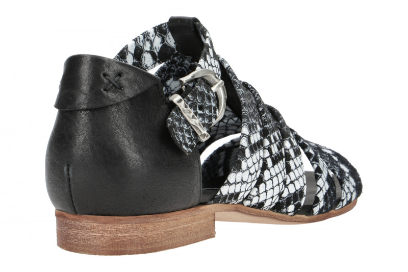 Charme Sandalette schwarz weiß 0703