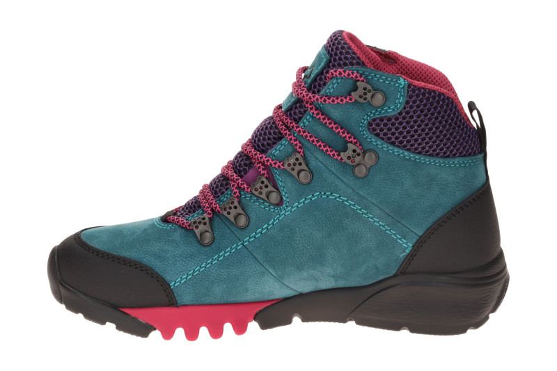 Waldläufer Amiata Stiefelette blau lila H-Weite wasserdicht