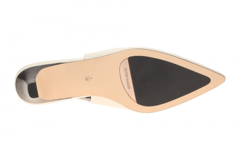 Peter Kaiser Sling Pumps weiß schwarz Kitten Heel 79504