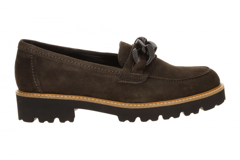 Gabor Fashion Schuhe Slipper braun Velour Loafer 4013.01