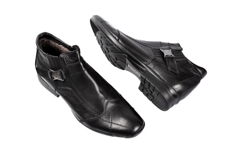 Bello Carezza Stiefelette in schwarz mit Schaffell D222