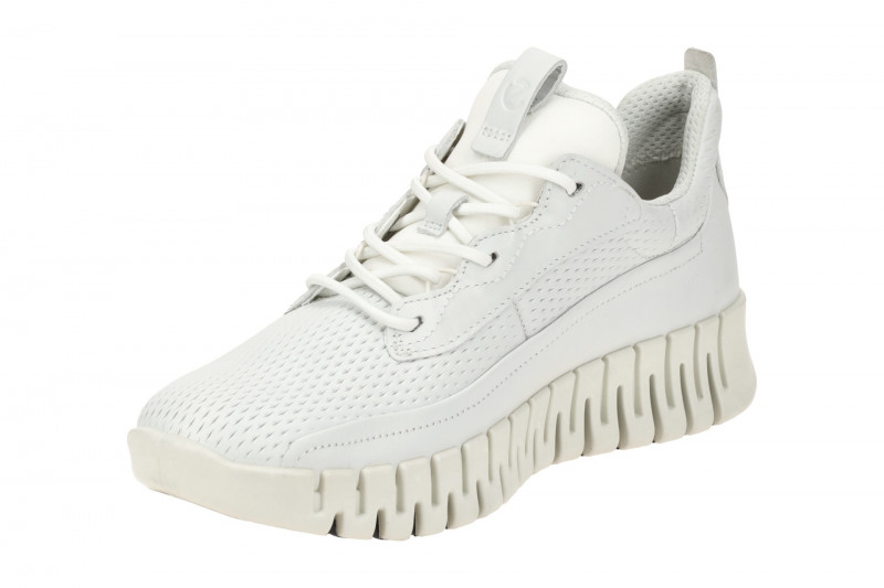 Ecco Gruuv Schuhe weiß Damen Sneakers Rauten 218223