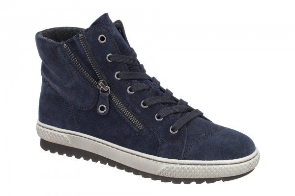 Gabor Stiefelette Mid-Sneakers blau Velour 93.754.16