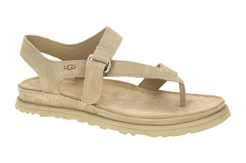 UGG Goldengaze Toe Post Zehentrenner Sandale beige 1175134