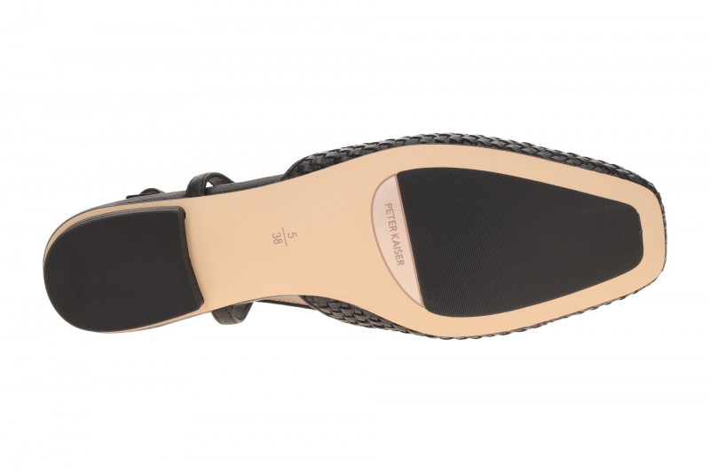 Peter Kaiser Sling Pumps schwarz Flecht 79481