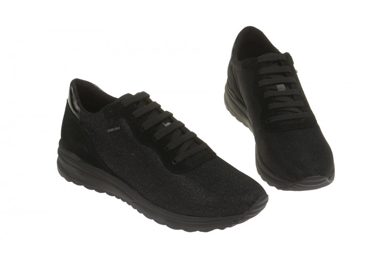 Geox Airell Sneaker Schuhe schwarz glitter