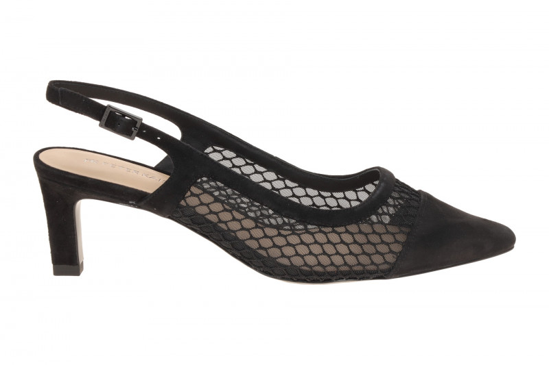 Peter Kaiser Sling Pumps schwarz Netz 79607
