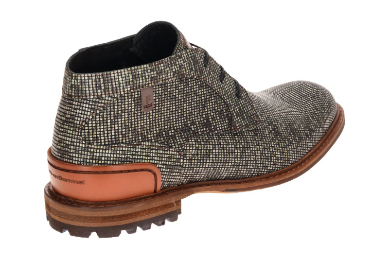 Floris van Bommel Crepi Schuhe taupe braun Kästchen 50159