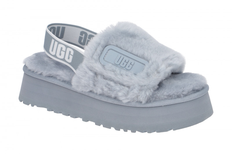 UGG Disco Slide Sandalen Hausschuhe grau ash-fog 1112258
