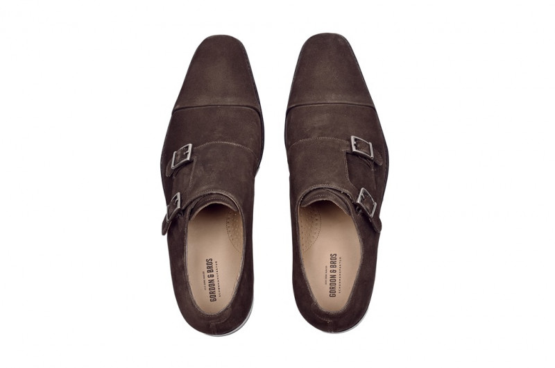 Gordon & Bros Schuhe braun rahmengenähte Velour 4376