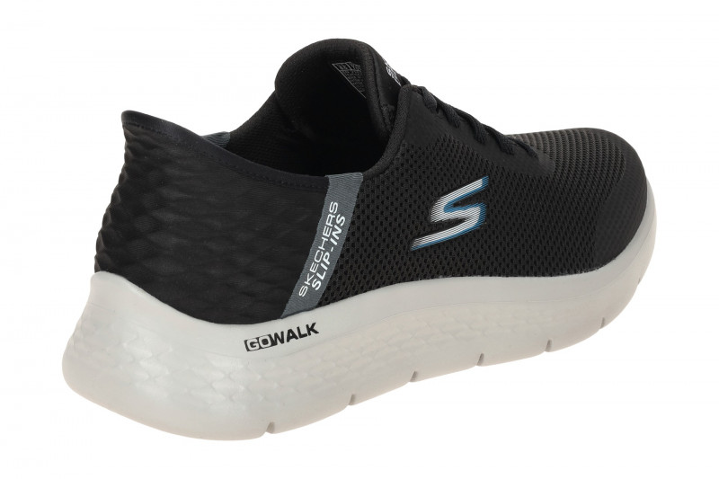 Skechers Go Walk Flex Schuhe schwarz grau SLIP-IN 216324