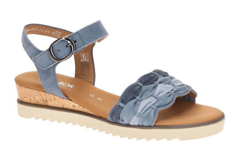 Gabor Sandale blau Velour 82.758.26