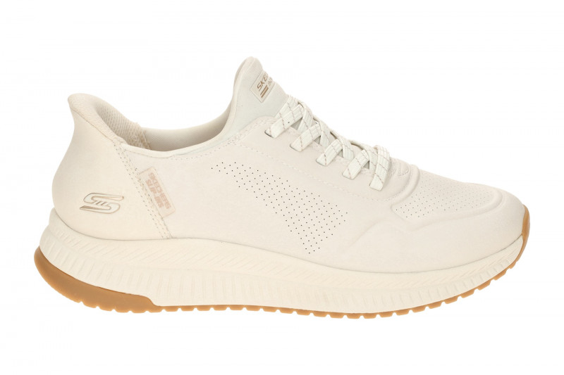 Skechers Bobs Squad 4 Slipper Schuhe creme weiß SLIP-INS