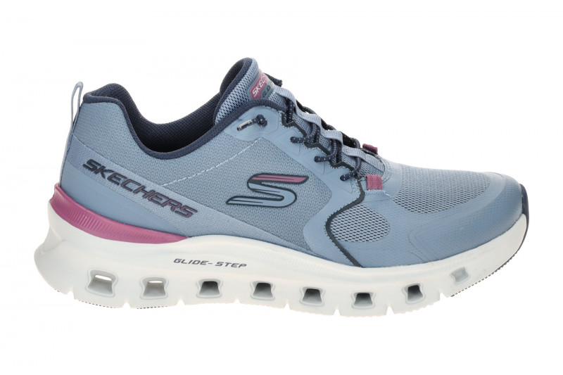 Skechers Glide Step Schuhe Slipper blau slate 150484