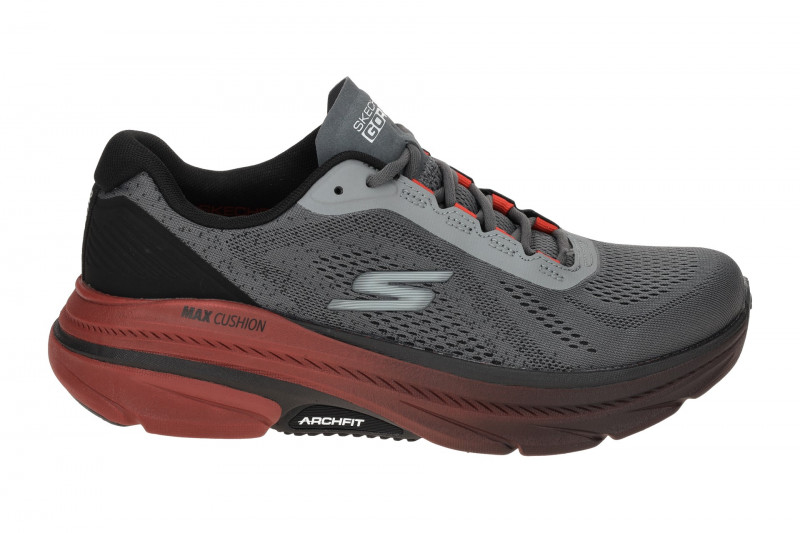 Skechers MAX CUSHIONING Schuhe grau rot Arch Fit 220581