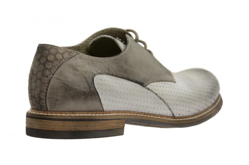 Bello Schuhe weiß grau Piquet HE176