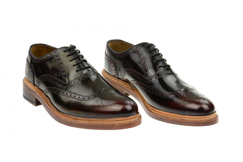 Gordon & Bros Levet Schuhe schwarz rot Rahmengenäht 2506