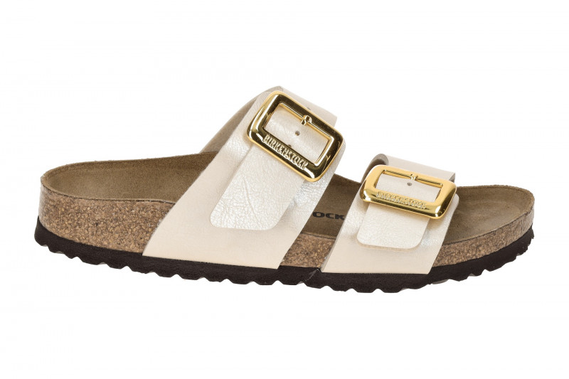 Birkenstock Sydney Cushion Buckle Pantolette perl weiß 1029492