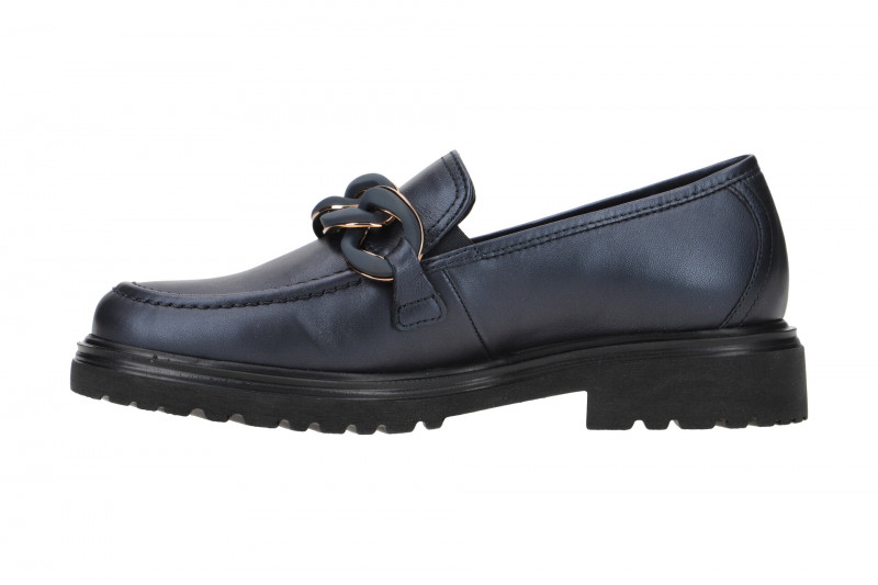 Gabor Schuhe Slipper blau gold H-Weite 72.554.66