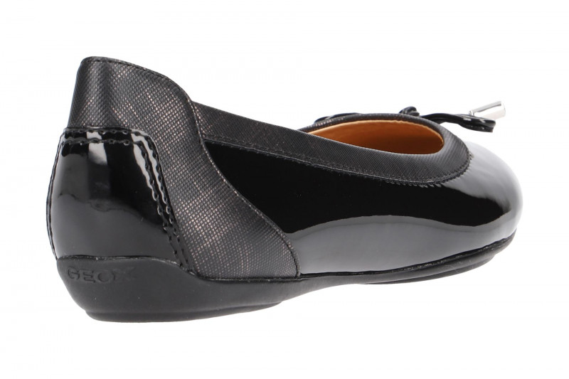 Geox Charlene Ballerina schwarz grau Lack D84Y7A