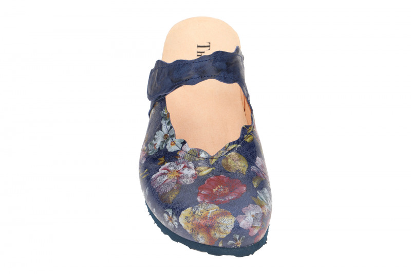 Think Julia Pantolette blau Blumen Clogs