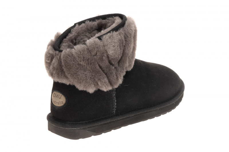 EMU Pyke Boots Stiefel schwarz Fellkragen W13193