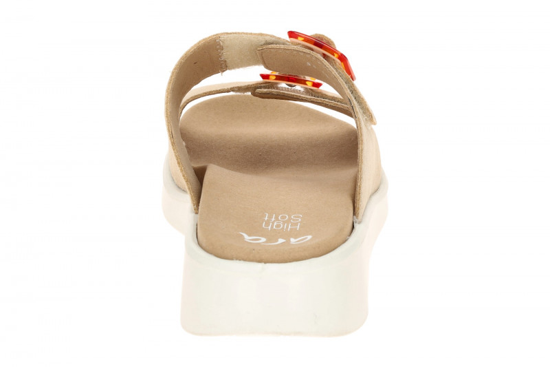 ara Madeira Pantolette beige H-Weite Klett 12-21404