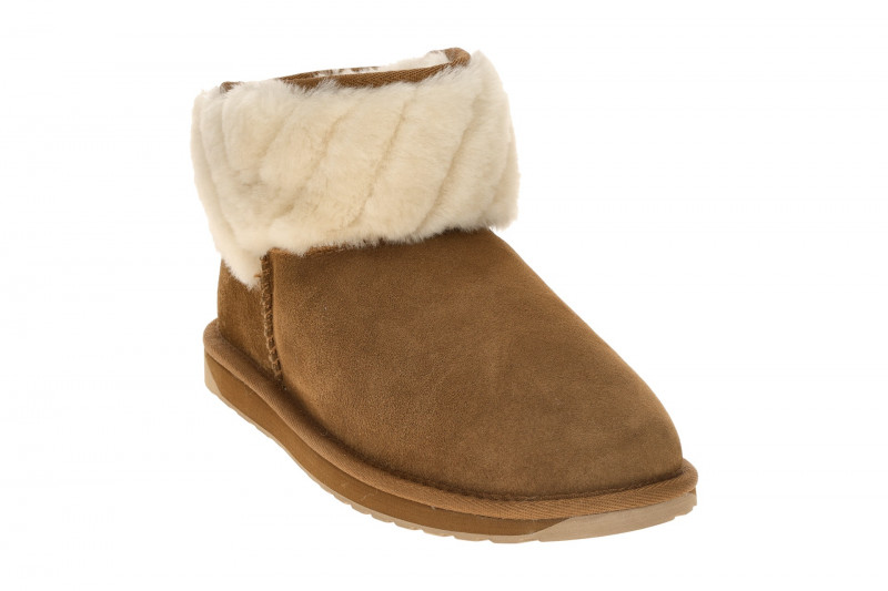 EMU Pyke Boots Stiefel braun chestnut Fellkragen W13193