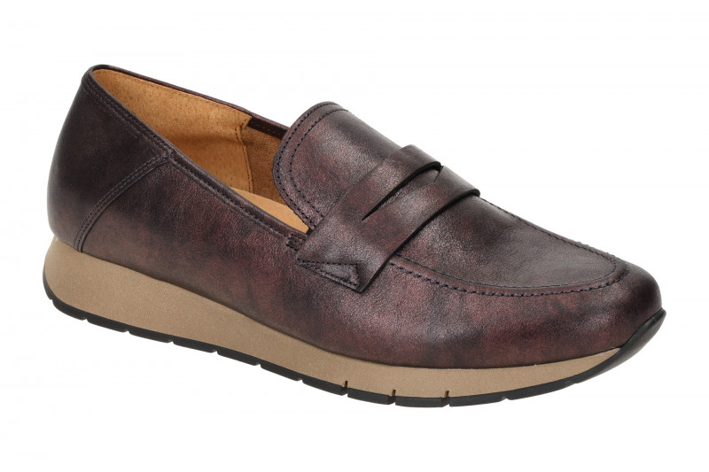 Gabor comfort Schuhe Slipper rot burgund metallic 52.471.18